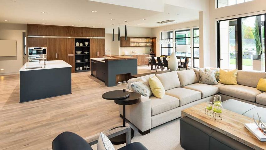 spacious living room